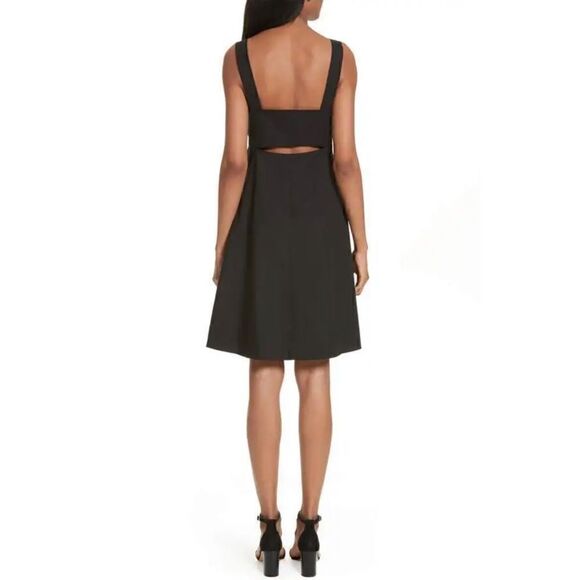 NWT Theory Cicieema Light Poplin Fit & Flare Dress in Black, Size 4 - Picture 7 of 16